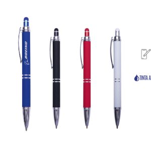 BOLÍGRAFO DE ALUMINIO STEVIA DE TINTA AZUL