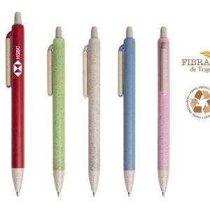 BOLÍGRAFO ECOLÓGICO CON CLIP DE PAPEL CORTEZA