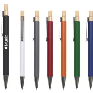 BOLIGRAFO DE ALUMINIO CON BOTON DE BAMBU TEACHER