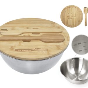 RECIPIENTE CON TAPA Y UTENSILIOS DE BAMBU SAUCE