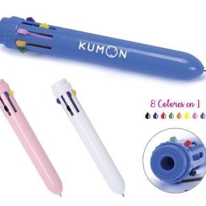 BOLÍGRAFO DE PLÁSTICO MULTI TINTAS ARCOÍRIS