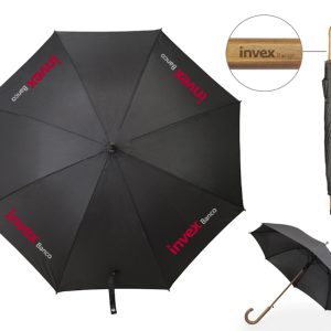 PARAGUAS APERTURA AUTOMÁTICA CON MANGO DE MADERA GUINEA