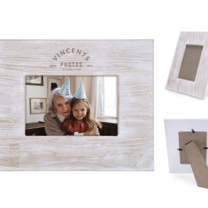 PORTARRETRATOS DE MADERA GLASEADA CANADÁ CAFÉ