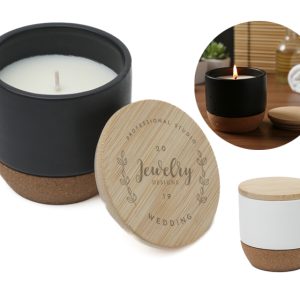 VELA DECORATIVA CON AROMA SERENITY NEGRA