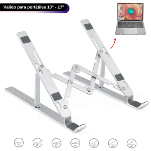 SOPORTE PLEGABLE DE ALUMINIO LAPTOP / TABLETA