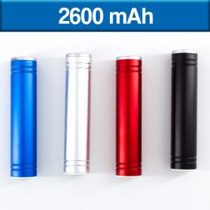 POWER BANK SPORT CON CAPACIDAD DE 2,600 mAh, INCLUYE UN ADAPTADOR