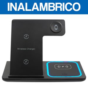 BASE DE CARGA INALAMBRICA 3 EN 1