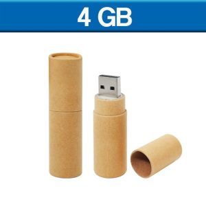 USB ECOLOGICA TUBO DE CARTON 4GB