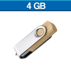 USB GIRATORIA LONDON MADERA 4GB