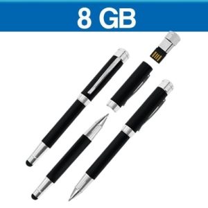 USB BOLÍGRAFO NEGRO 8GB CON PUNTA TOUCH