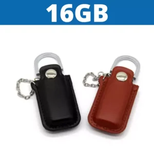 MEMORIA USB FUNDA DE CUERO CAFÉ