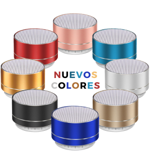 BOCINA METALICA AZUL FUERTE CON BLUETOOTH