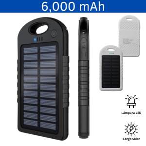 Powerbank con celda solar BLANCA