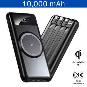POWER BANK WIRELESS Qi 4 EN 1 10,000 mAh